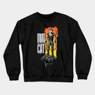 Post-Apocalyptic Badass Mad Cat Fury Meow Crewneck Sweatshirt